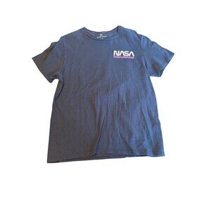 NASA Black Graphic Tee Shirt With Colorful Astronaut Design L/G 100% Cotton By H